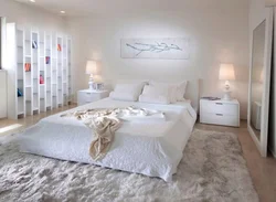 White bed in the bedroom photo