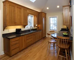 Oak kitchen in the interior