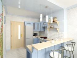 Kitchen design with ledge design