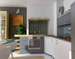 Kitchen design with ledge design