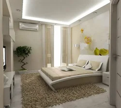 Дызайн спальні ў сучасным стылі нядорага
