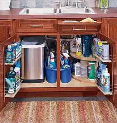 Organizing storage in the kitchen photo