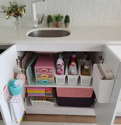 Organizing storage in the kitchen photo