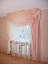 Tulle in the bedroom on one side photo