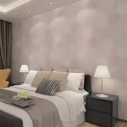 Plain walls in the bedroom interior