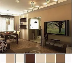 Coffee Color In The Living Room Interior