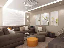 Coffee color in the living room interior