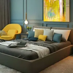 Combination Of Colors In The Interior With Gray Bedroom