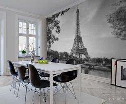 Kitchen design photo wallpaper city