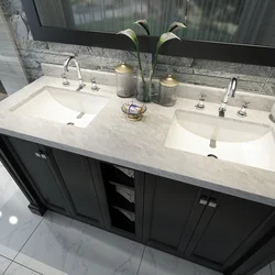 Bath design with two sinks