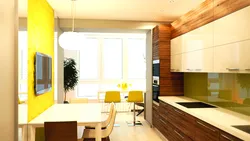 Square kitchens with balcony design photo