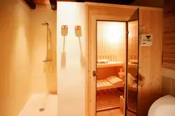 Mənzildə hamam saunası fotoşəkili
