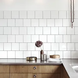 Photo Of White Tiles With Black Grout In The Bathroom