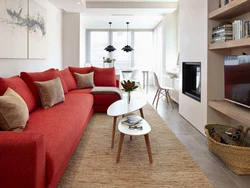 Sofas in the interior of a small living room photo