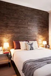 Bedroom Design With Wooden Wall
