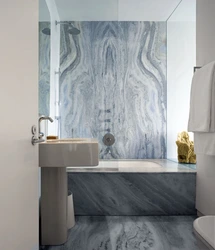 Blue marble bath photo