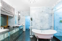 Синий мрамор фото ванны