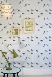 Birds in the kitchen interior