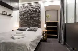 Stone in the bedroom design photo