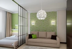 Room with partition bedroom design photo