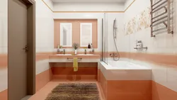 Bathroom Interior In Peach Color