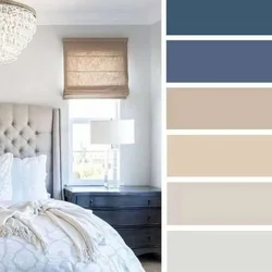 Colors combined with beige in the bedroom interior