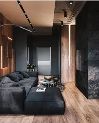Interior of a dark room in an apartment