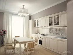 Photo of a large bright kitchen