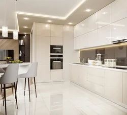 Photo of a large bright kitchen
