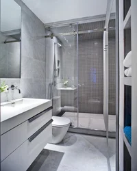 Дизайн маленькой совмещенной ванны с душевой кабиной