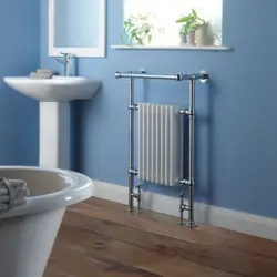 Дизайн ванной комнаты с радиатором