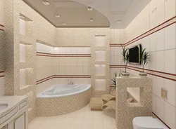 Interior design of a combined bathroom