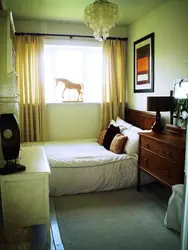 Дызайн спальні хрушчоўкі з канапай