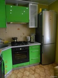 Corner kitchens for a small kitchen photo with a refrigerator and stove