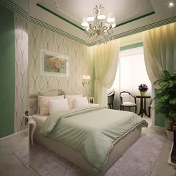 Спальня в бежево зеленых тонах дизайн фото