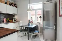 Refrigerator as an interior in the kitchen