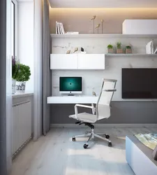 Modern computer tables in the living room photo