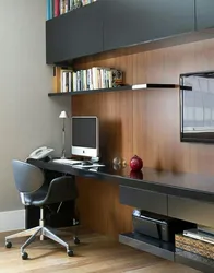 Современные компьютерные столы в гостиной фото