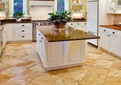 Photo of tile floors for a small kitchen