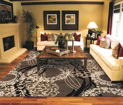 Living Room Interior With Carpet On The Floor