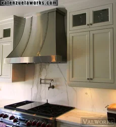 Fireplace hoods in the kitchen interior photo