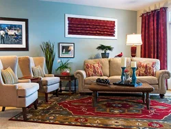 Carpet color in the living room interior photo