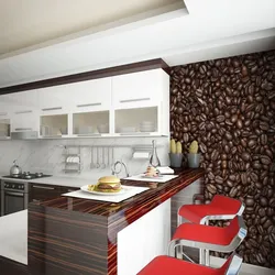 Kitchen wallpaper coffee design