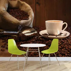 Kitchen wallpaper coffee design