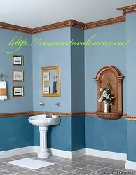 Photo of moldings in the bathroom