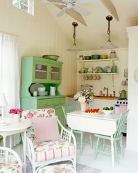 Kitchen interior in shabby style