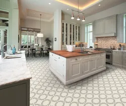 Kitchen interior with floor