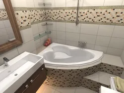 Small bathroom design with corner