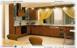Kitchen design with two windows on different walls 20 sq.