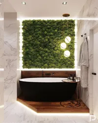 Bathroom with moss design